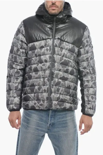 Woolrich Camouflage Tundra Lightweight Jacket In Black