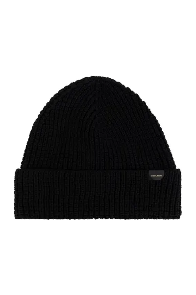 Woolrich Cap With Logo Patch In Black