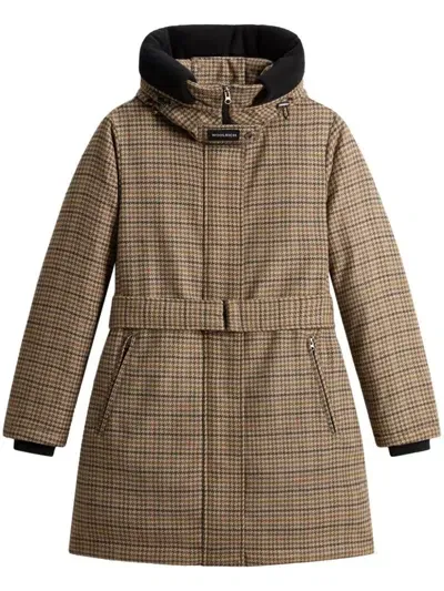 Woolrich Check Parka In Multicolor