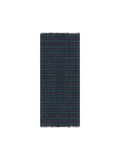 Woolrich Checked Pattern Scarf In Black Watch