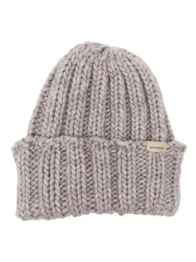 Woolrich Chunky-knit Beanie In Grey