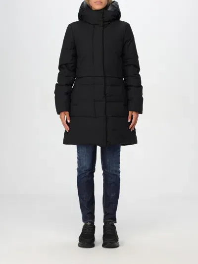 Woolrich Coat  Woman Color Black In Schwarz