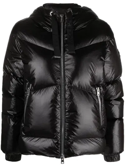 Woolrich Nylon Down Jacket In Black