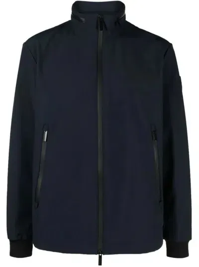 Woolrich High-neck Zip-up Jacket In Blue