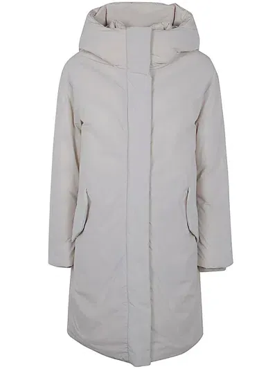 Woolrich Cocoon Hooded Parka In White