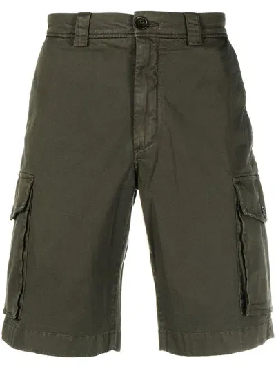 Woolrich Mud Stretch Cotton Bermuda Shorts In Green