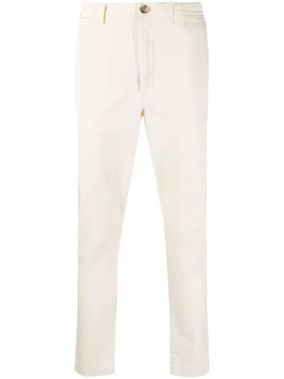 Woolrich Cotton Straight Leg Trousers In Neutrals