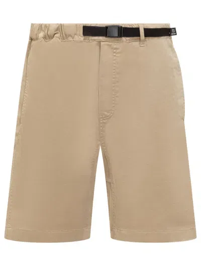 Woolrich Denim Shorts In Beige