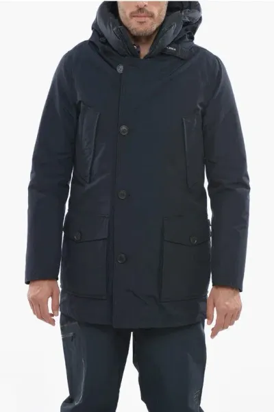 Woolrich Down Jacket 3in1with Removable Inner In Blue