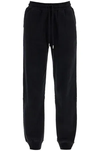 Woolrich Fleece Cotton Joggers In Black