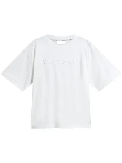 Woolrich Fleece Jersey T-shirt In White