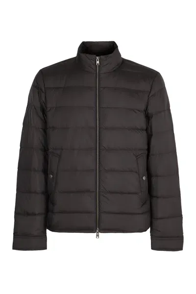 Woolrich Full Zip Down Jacket In Black