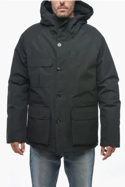 Woolrich Gore-tex Fabric Mountain Utility Down Jacket In Black