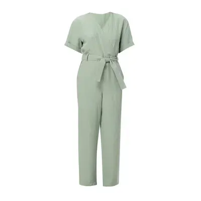 Woolrich Belted Wrap Jumpsuit In Grün