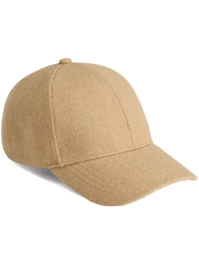 Woolrich Logo-embroidered Baseball Cap In Beige