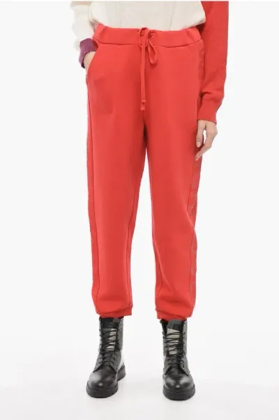 Woolrich Logo Print Bonded Joggers In Red