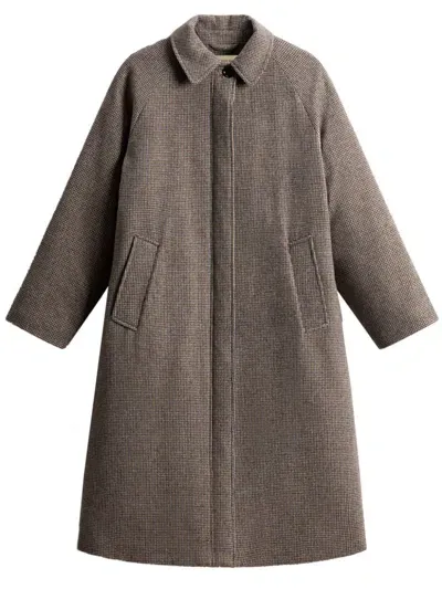 Woolrich Loro Piana Patterned Coat In Braun