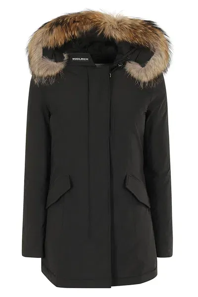 Woolrich Luxury Arctic Raccoon Parka In Black