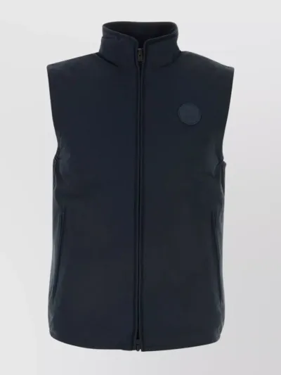 Woolrich Zip-up Padded Vest In Melton Blue