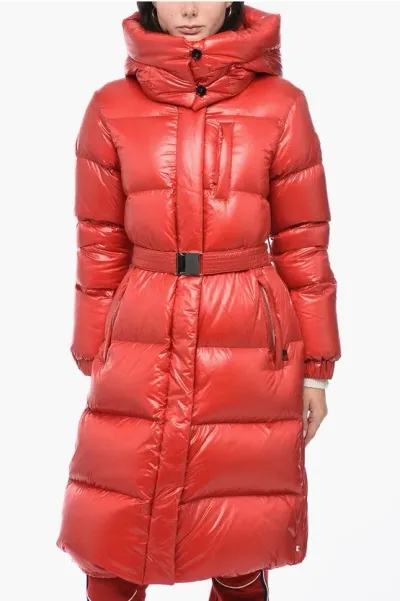 Woolrich Padded Aliquippa Parka With Removable Hood In Red