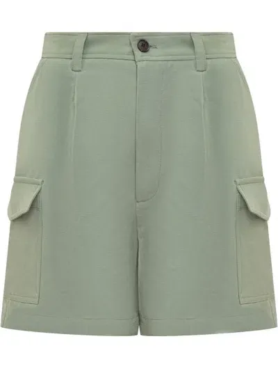 Woolrich Shorts Mit Bundfalten In Grün