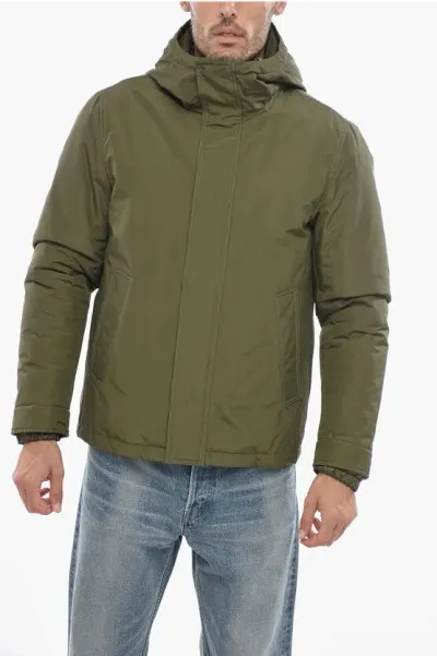 Woolrich Penn-rich Solid Color Cleveland Jacket With Removable Inner In Green