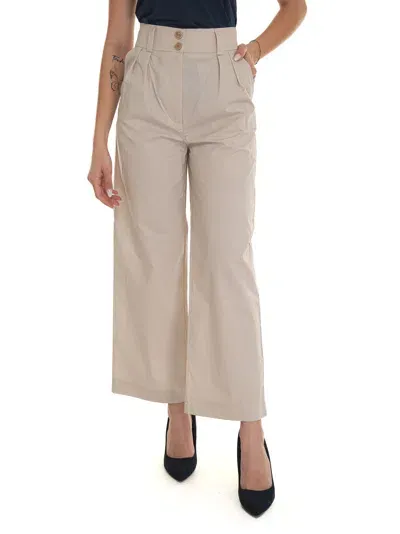 Woolrich Wide Trousers In Beige