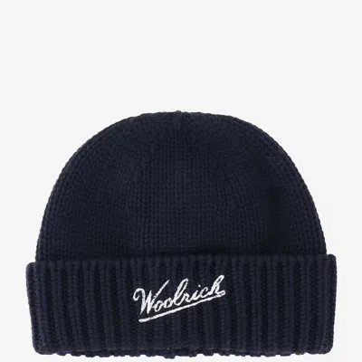 Woolrich Wool Beanie With Logo