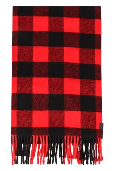 Woolrich Wool Blend Scarf In Red