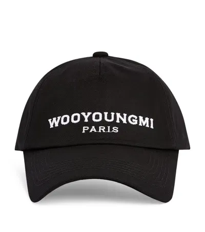 Wooyoungmi Embroidered Logo Cap In Black