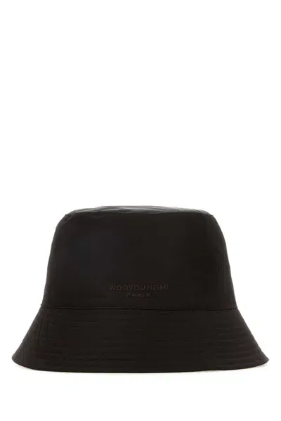 Wooyoungmi Logo Embroidered Bucket Hat In Black