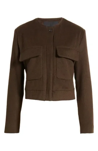 Wyeth Chandler Wool Blend Jacket In Chocolate