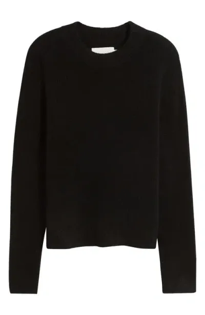 Wyeth Darby Wool & Yak Blend Crewneck Sweater In Black