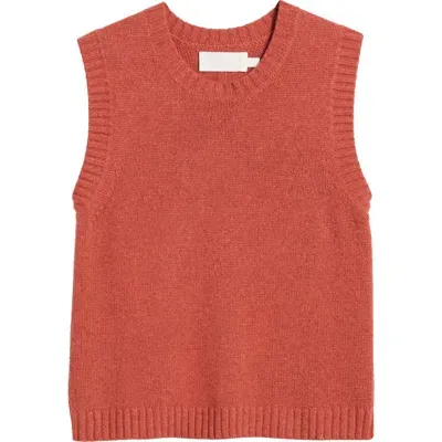 Wyeth Josie Wool Blend Sweater Vest In Cayenne