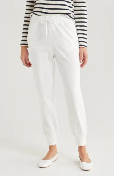 Wyeth Tie Waist Joggers In White