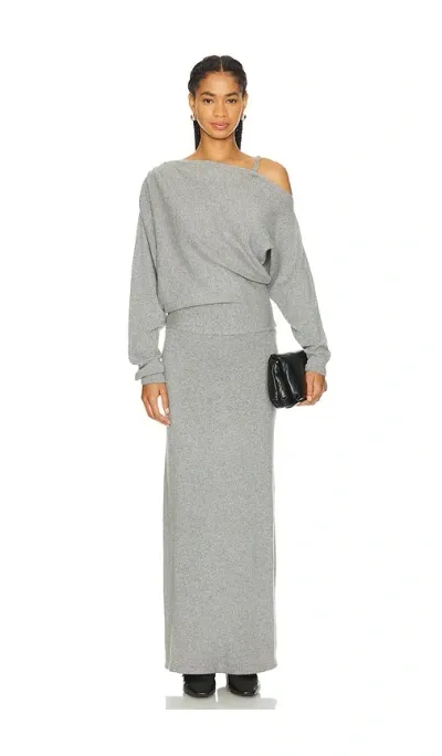 Wynn Hamlyn Holly Knit Dress In Grey