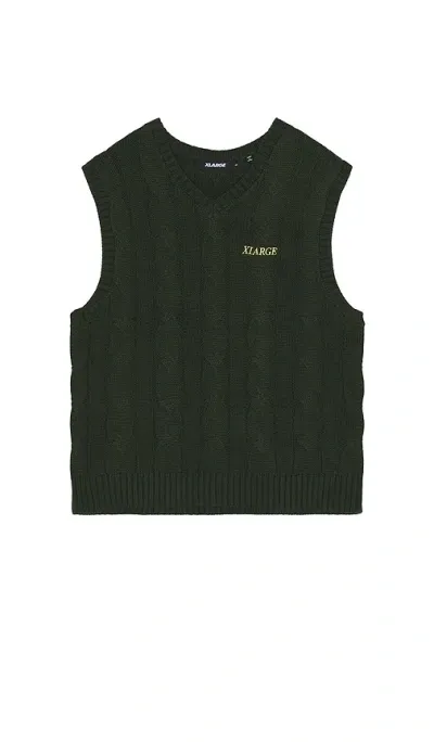 Xlarge Cable Knit Vest In 그린