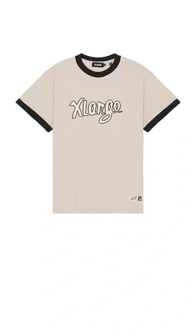 Xlarge Retro Script Logo Ringer Tee In 베이지