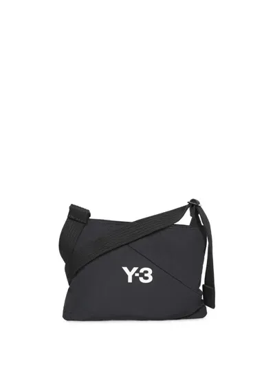 Y-3 Logo Nylon Crossbody Bag In Black