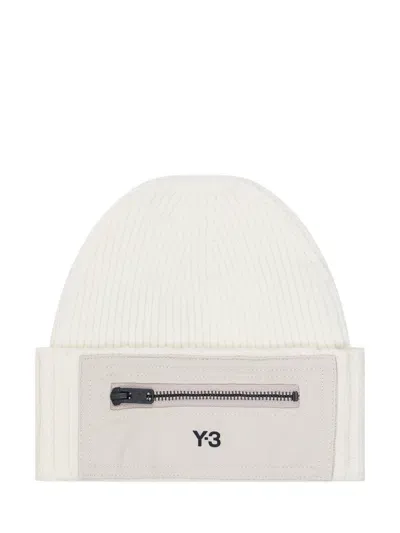 Y-3 Adidas  Beanie In White