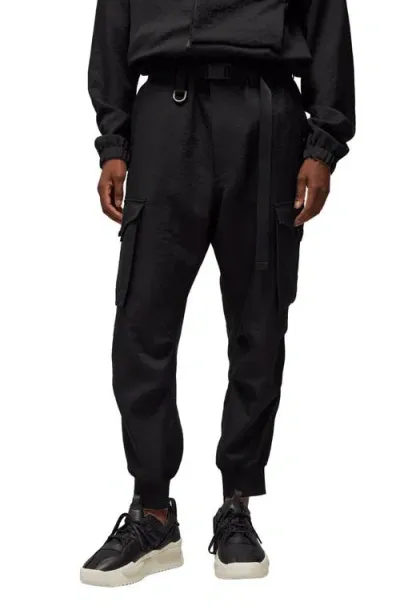 Y-3 Belted Recycled Polyester Cargo Pants In Black