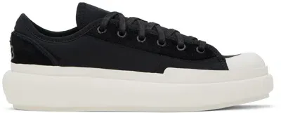 Y-3 Black Ajatu Court Low Sneakers In Black/black/off Whit