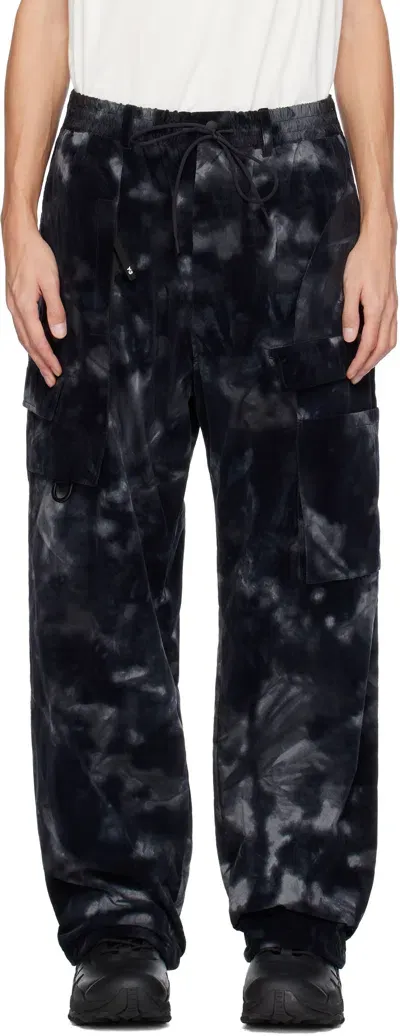 Y-3 Black Allover Print Nylon Shell Cargo Pants