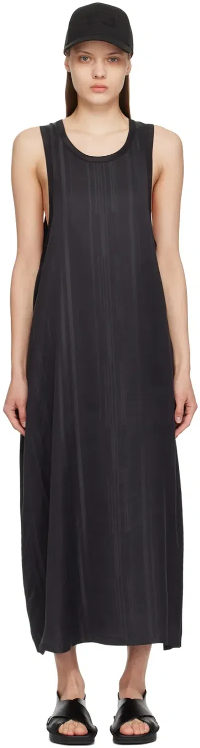 Y-3 Black Asymmetric Maxi Dress