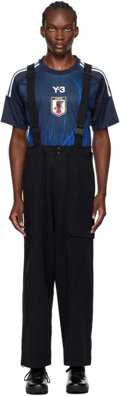 Y-3 Black Suspender Cargo Pants