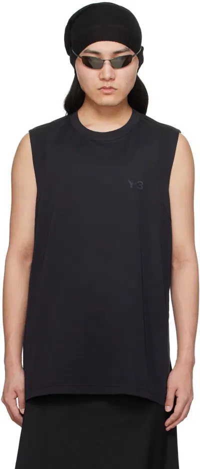 Y-3 Black Vented Tank Top