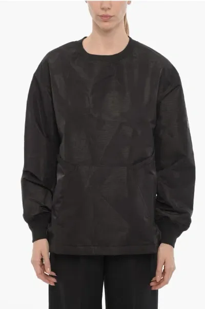 Y-3 By Yohji Yamamoto Adidas Nylon Oversized Fit Crew-neck Sweatshirt In Black