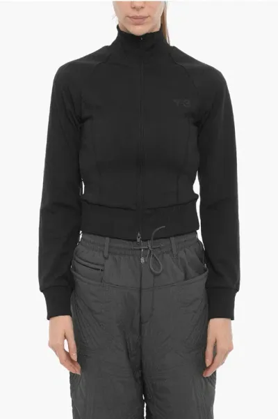 Y-3 By Yohji Yamamoto Adidas Nylon Sweatshirt With Embossed Logo In Black