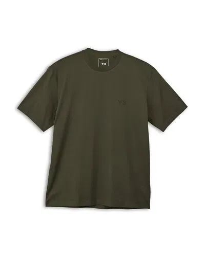 Y-3 Crewneck Logo Tee In Night Cargo