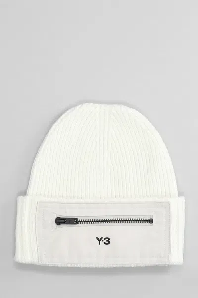 Y-3 Hats In White Wool